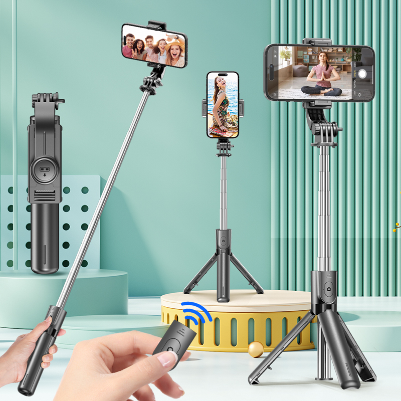 Photography Video Lighting Kit With Adjustable Tripod Stand - Trépied perche à selfie avec télécommande