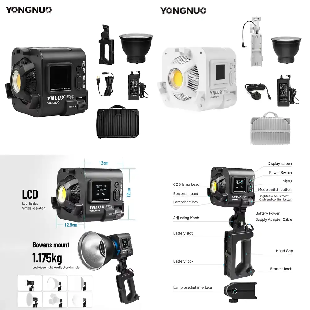 Photography Lighting Studio - YONGNUO YNLUX100 100W 3200K-5600K Lumière vidéo