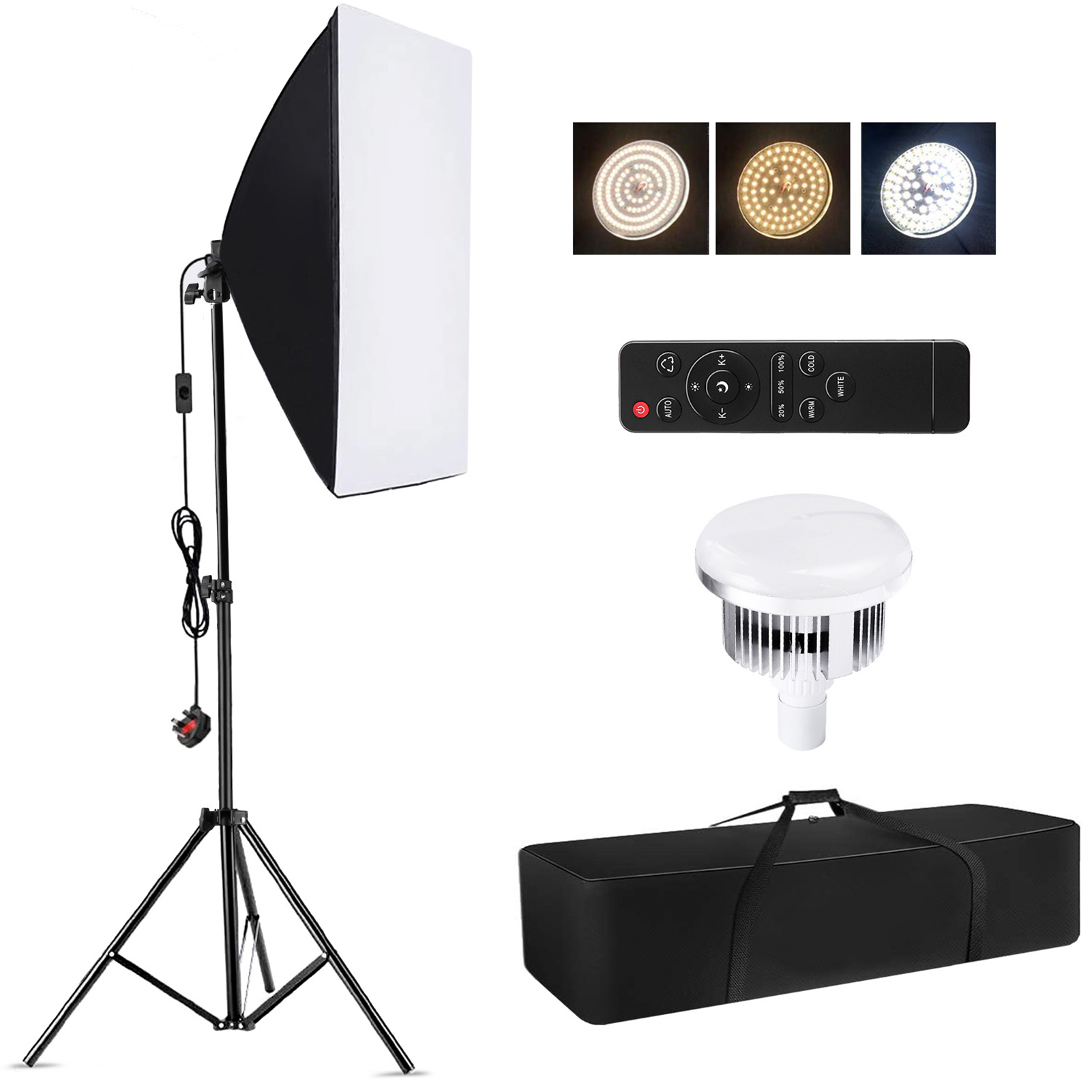 Photography Lighting Softbox - Kit d'éclairage photo Camnoon Studio avec