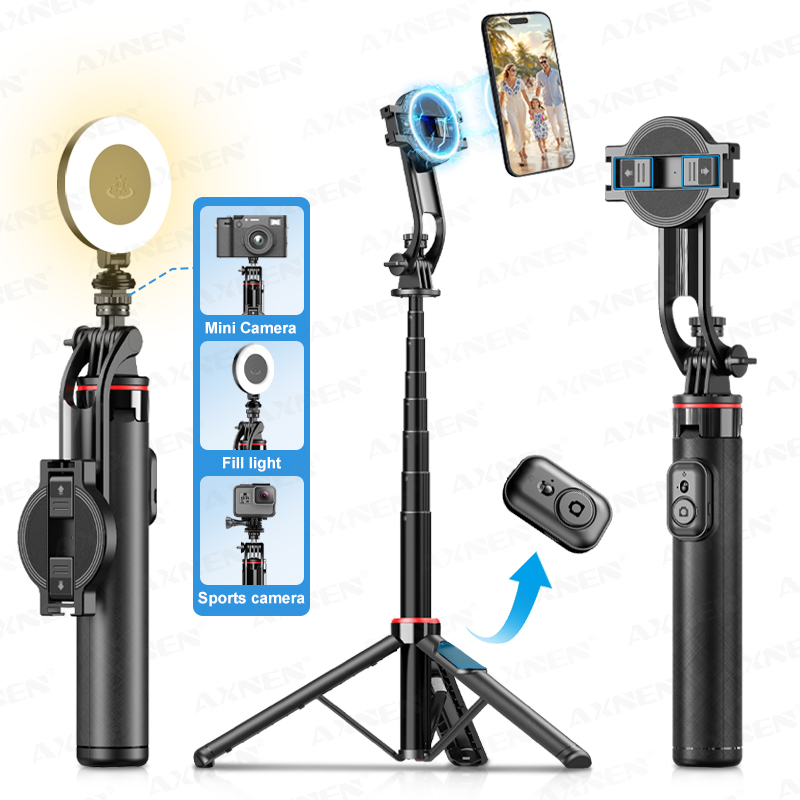 Photography Video Lighting Kit With Adjustable Tripod Stand - AXNEN C20 Trépied magnétique extensible pour