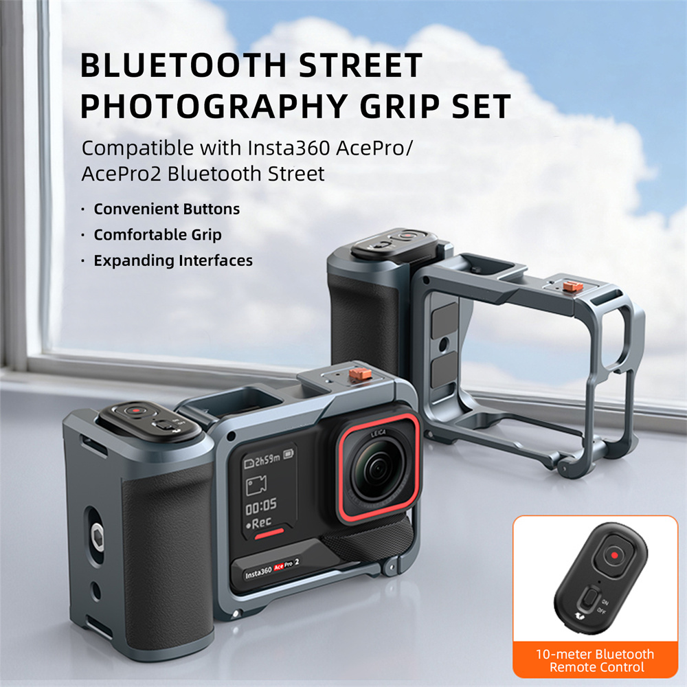 Photography Video Lighting Kit With Adjustable Tripod Stand - Kit de poignée Bluetooth VRIG GA-08