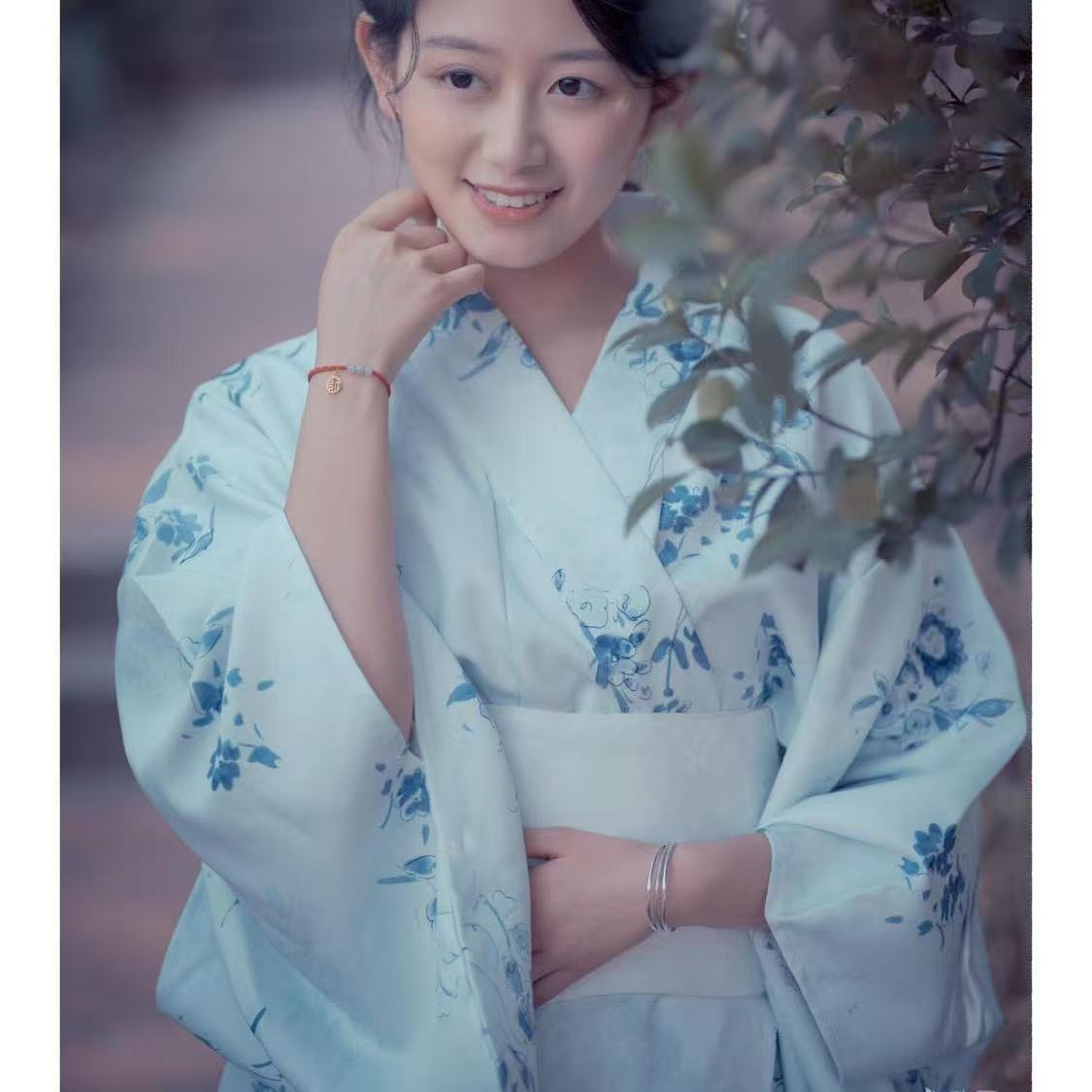 Photography Lighting For Clothing - Kimono bleu clair pour femmes, vêtements