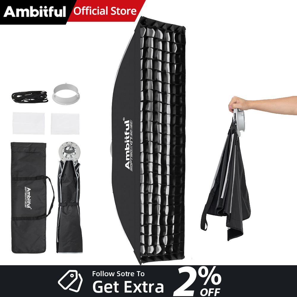 Photography Lighting Softbox - AMBITFUL Q7-II 30*120cm Boîte à lumière