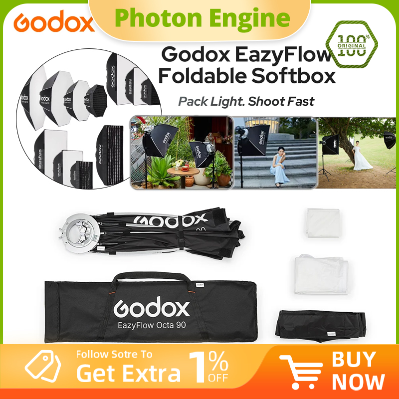 Photography Lighting Softbox - Boîte à lumière pliable Godox EazyFlow,