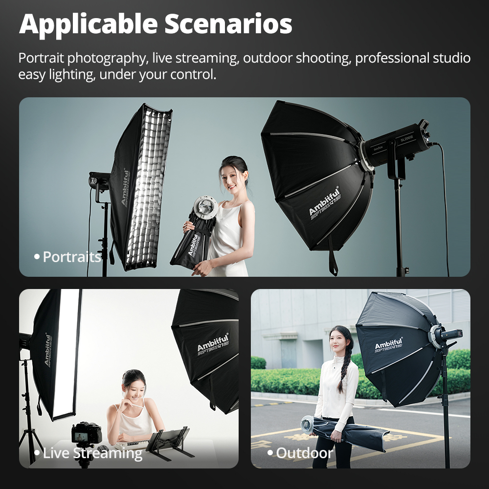 AMBITFUL Série Q3/Q7/Q9 Boîte  - Photography Lighting Softbox avis et prix