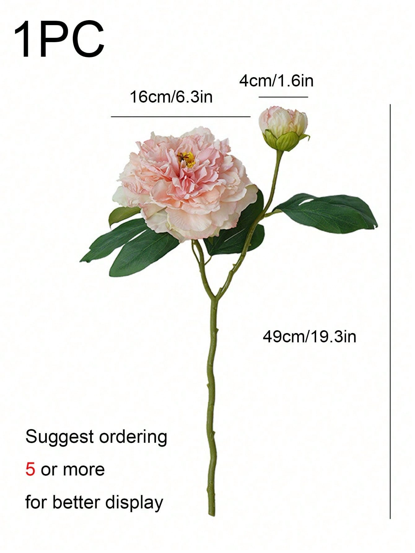 1 pièce de pivoines artificiel - Photography Artificial Lighting avis et prix