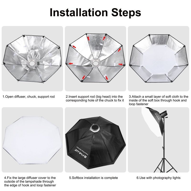 PULUZ-Boîte à Lumière Octogona - Photography Lighting Softbox avis et prix