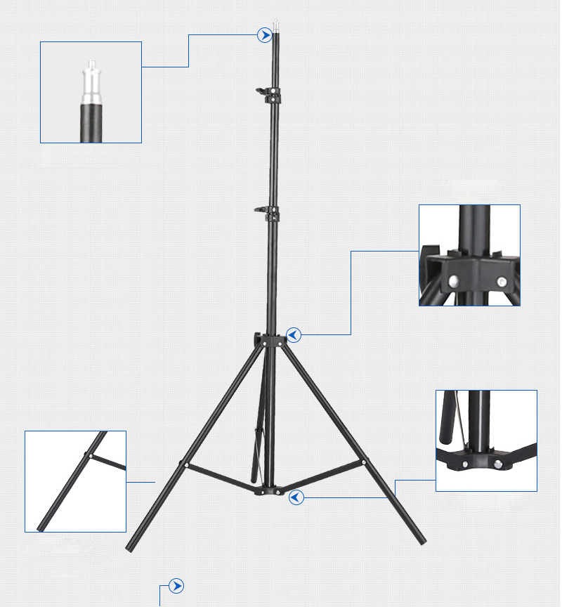 Support de projecteur trépied  - Photography Video Lighting Kit With Adjustable Tripod Stand avis et prix