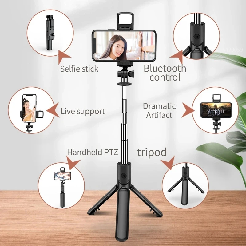 Trépied perche à selfie sans f - Photography Video Lighting Kit With Adjustable Tripod Stand avis et prix