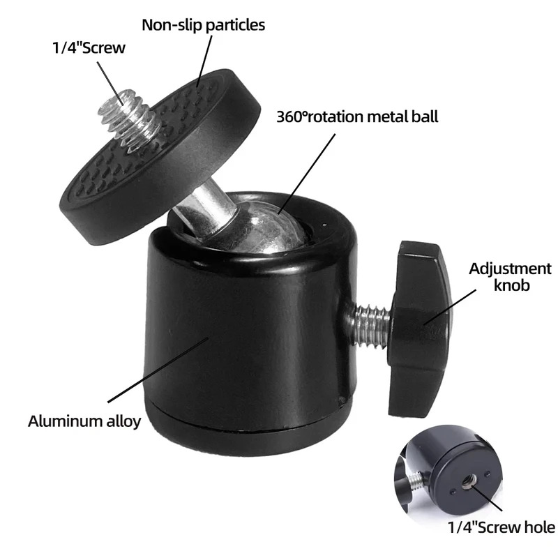 Rotule de fixation pour appare - Photography Video Lighting Kit With Adjustable Tripod Stand avis et prix
