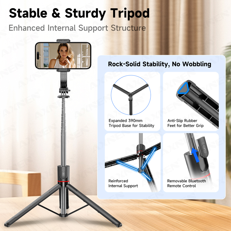 AXNEN F15 trépied perche à Sel - Photography Video Lighting Kit With Adjustable Tripod Stand avis et prix